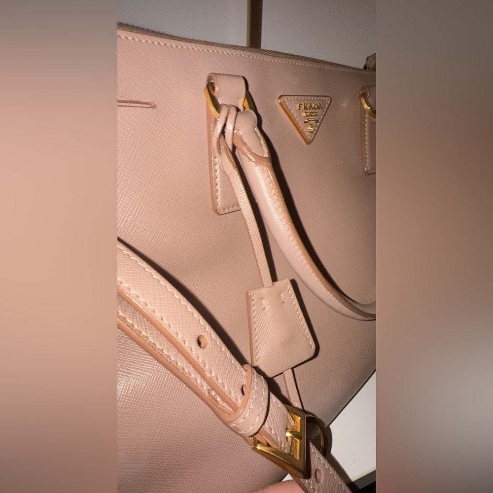 Prada Blush Pink Saffiano Satchel with Gold Hardware - Picture 14 of 15